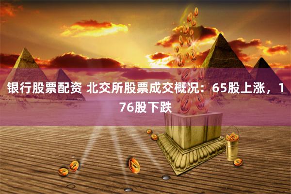 银行股票配资 北交所股票成交概况：65股上涨，176股下跌